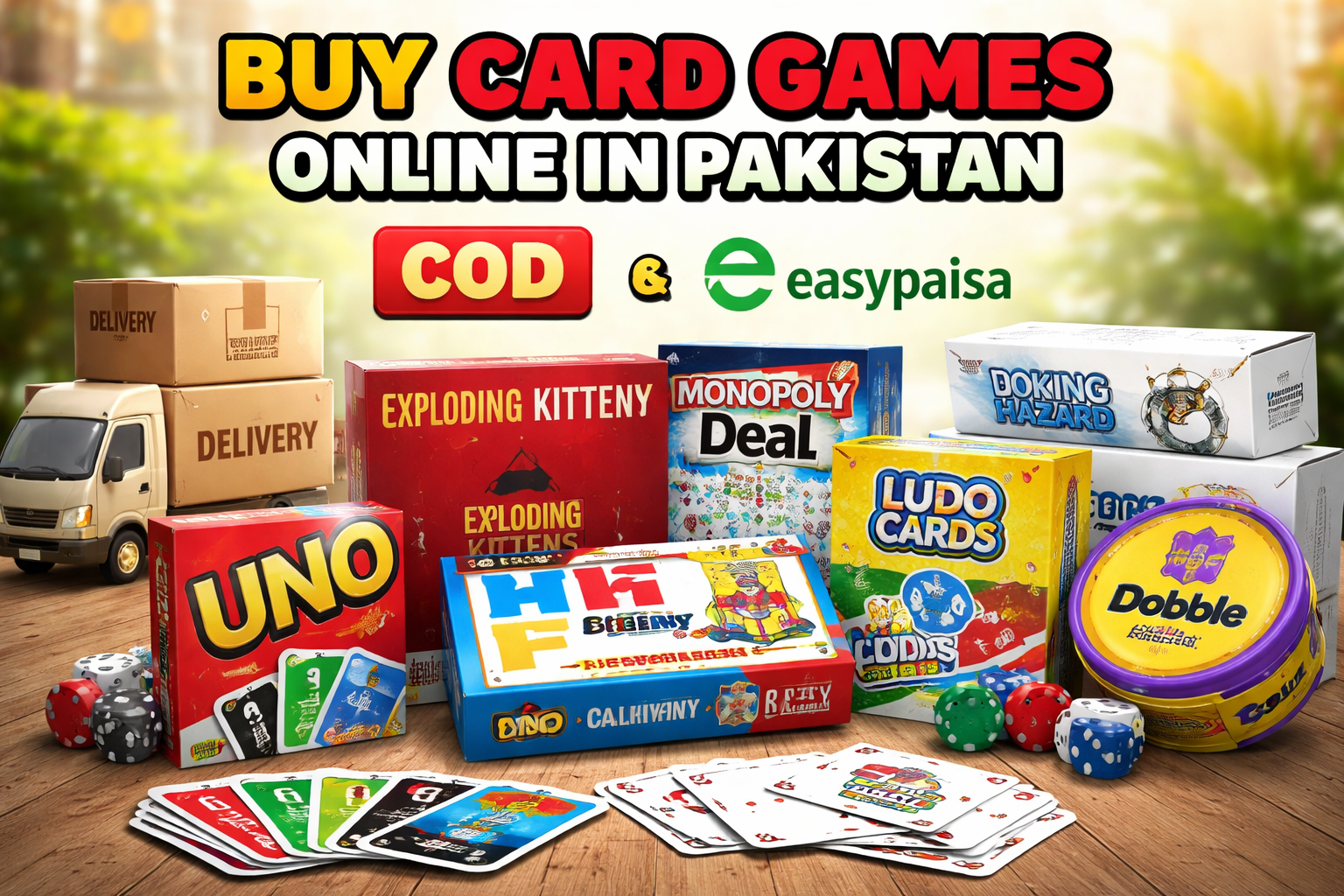 Buy card games in Pakistan with COD Easypaisa JazzCash options