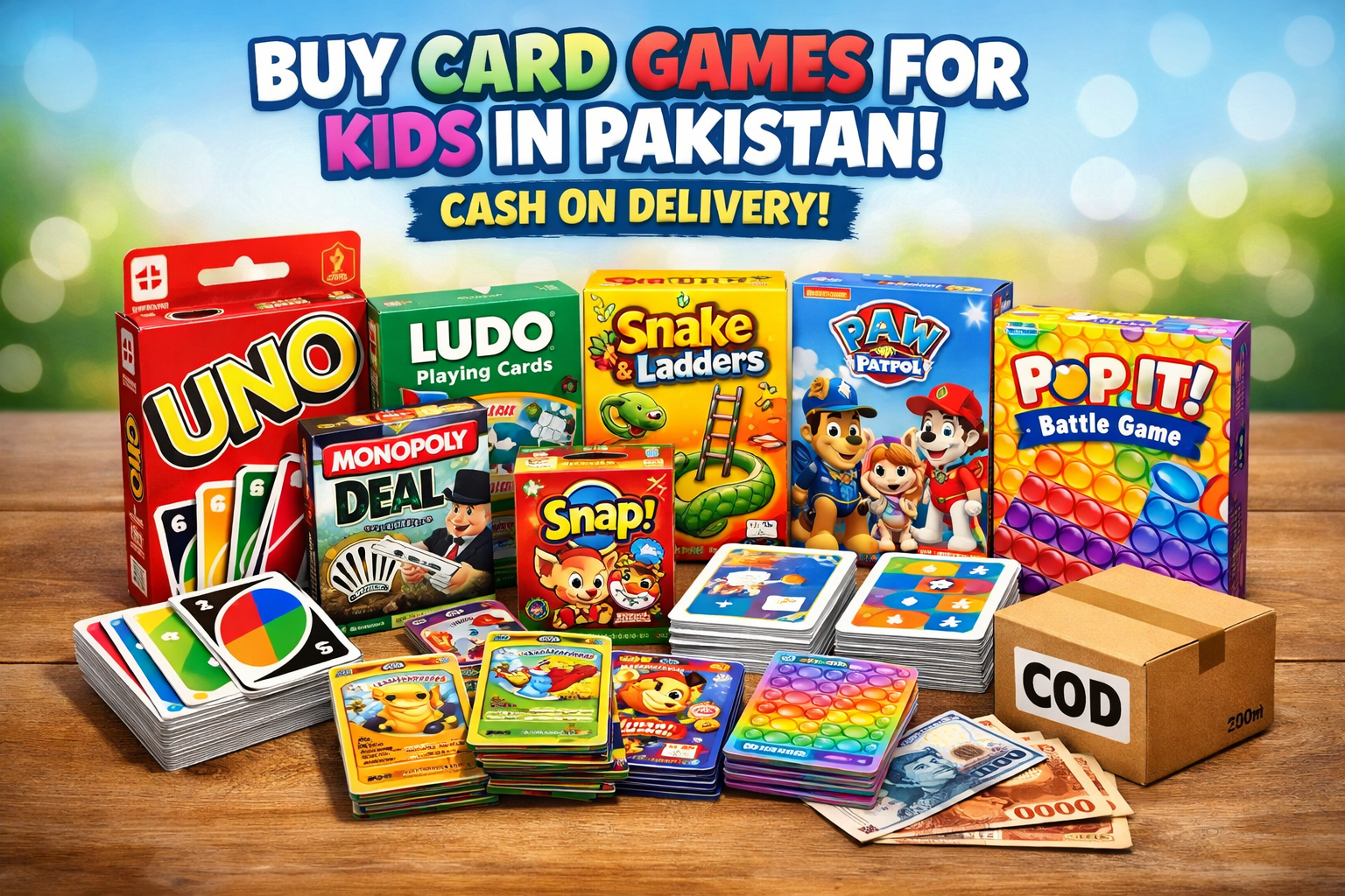 Best Card Games for Kids in Pakistan with COD and easy payments