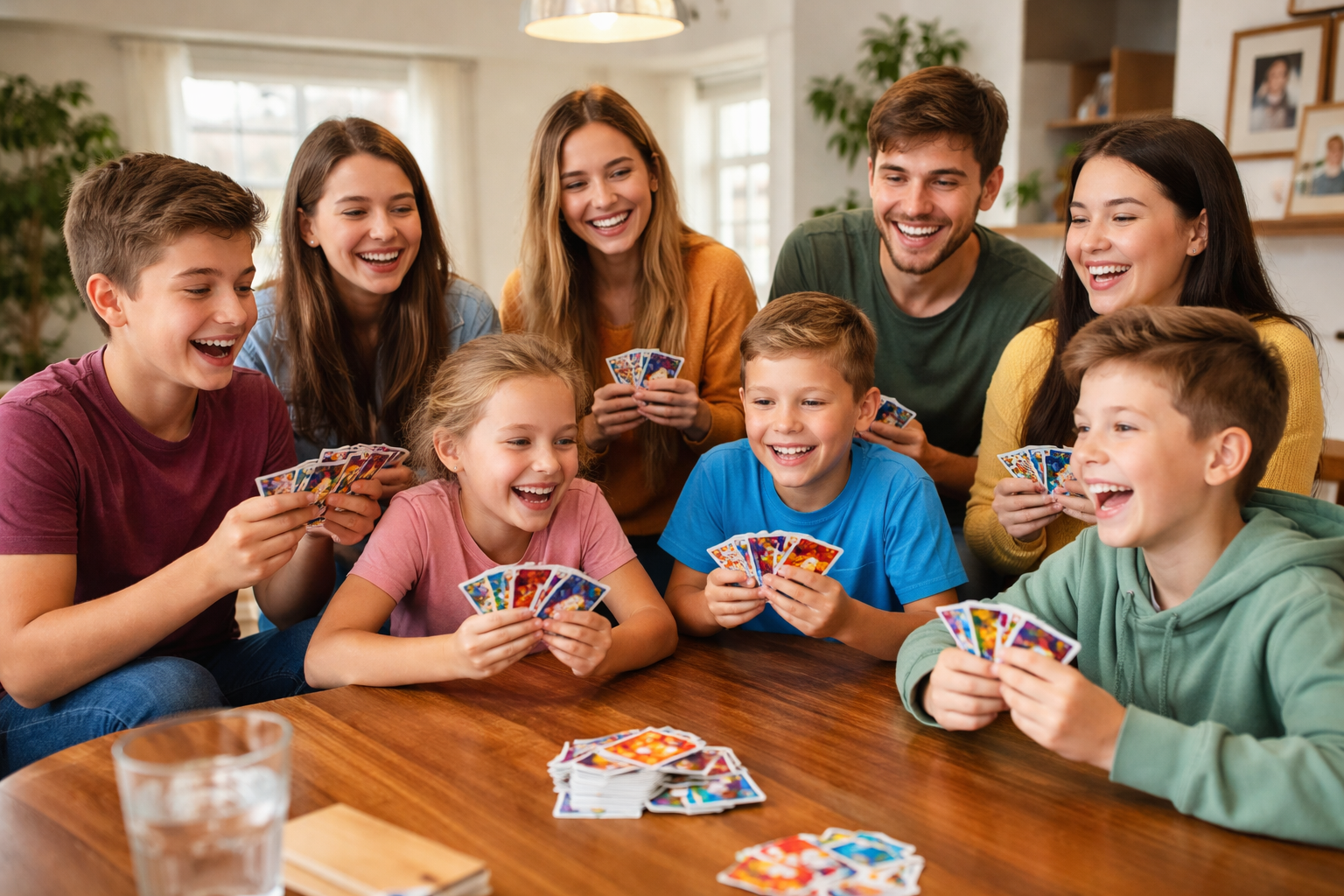 Family card games for big groups cousins at home