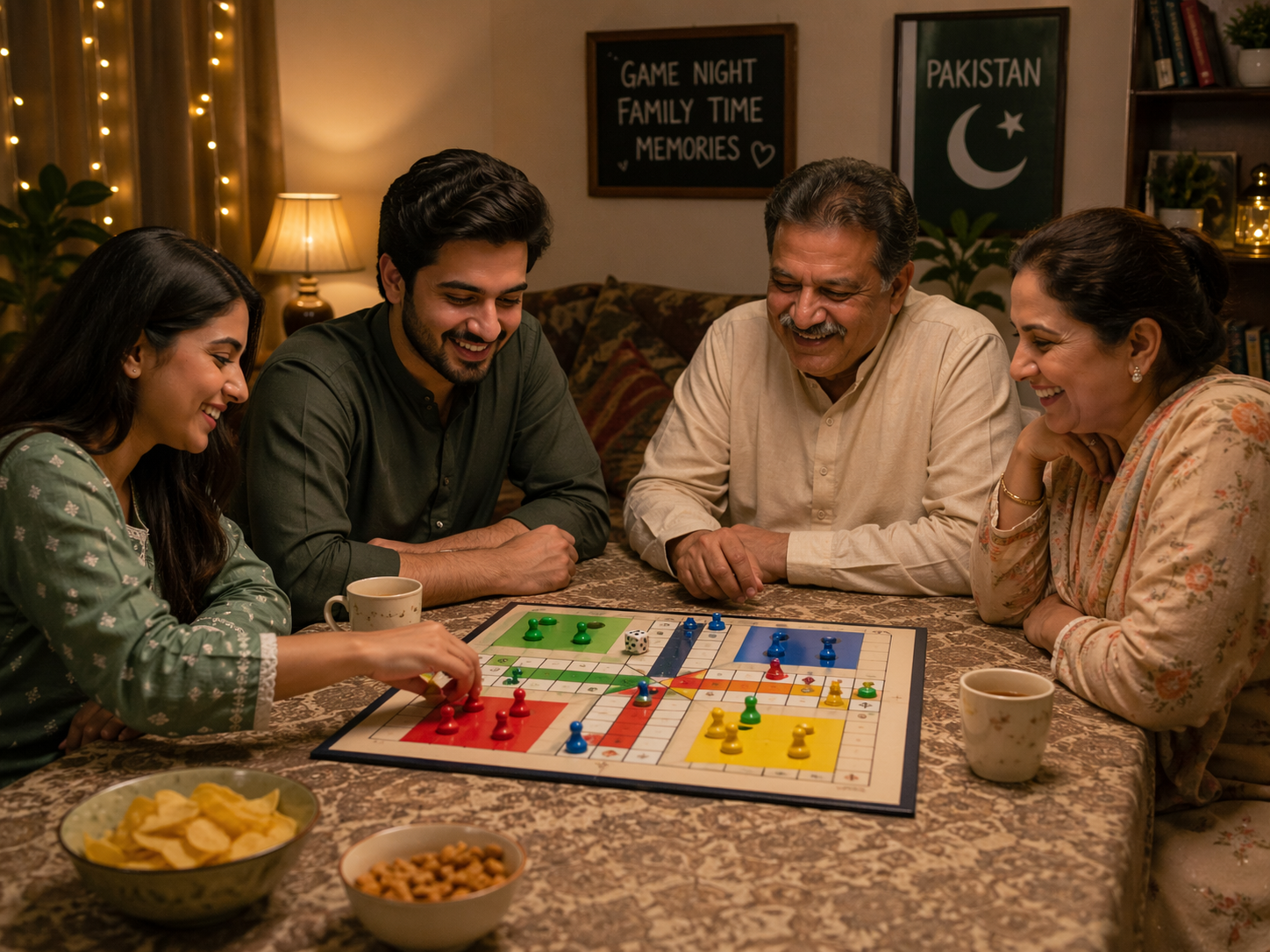 Indoor games for Pakistani families with ludo tournament