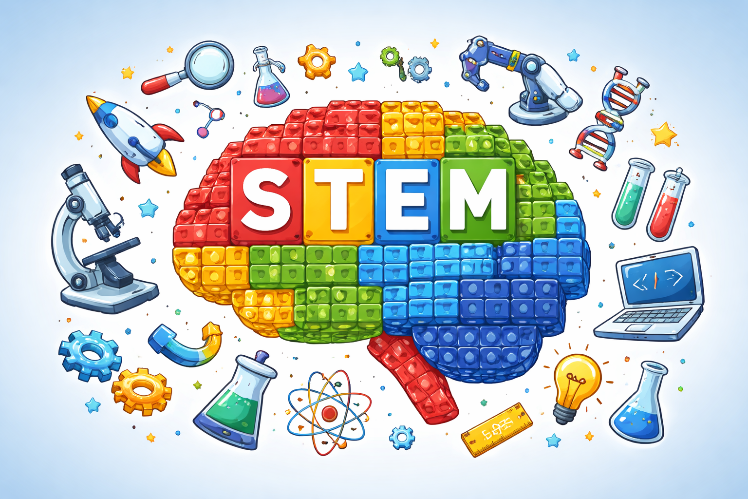 Educational toys that improve memory and IQ with STEM blocks