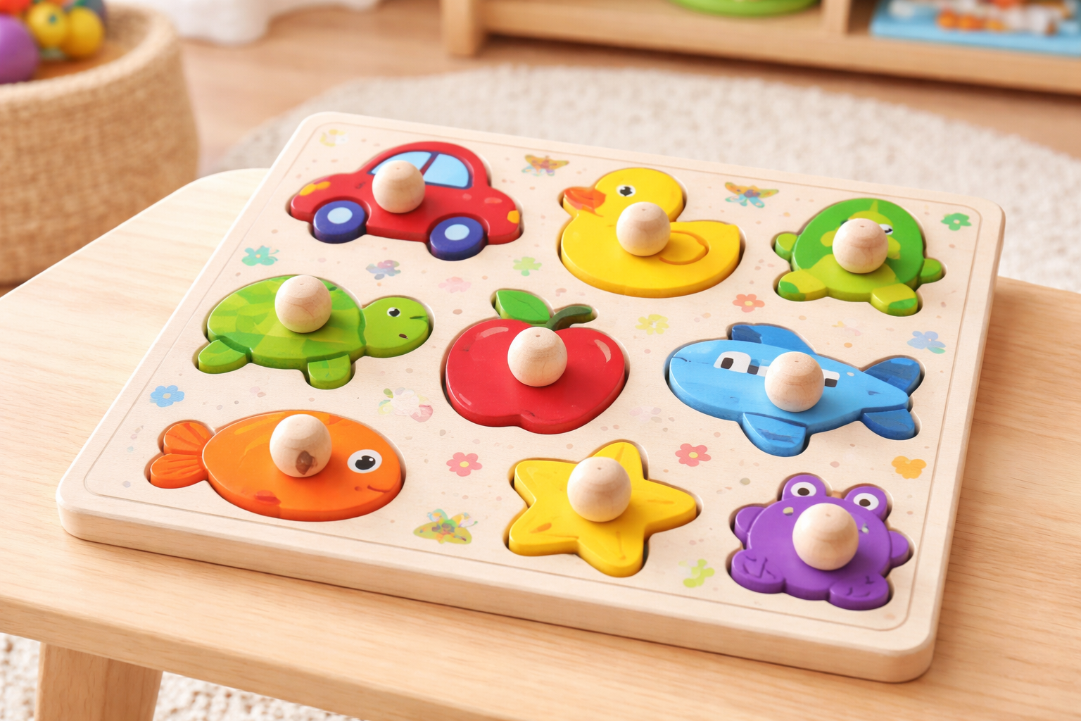 Board & Puzzle Toys for Brain Development for toddlers using wooden puzzles