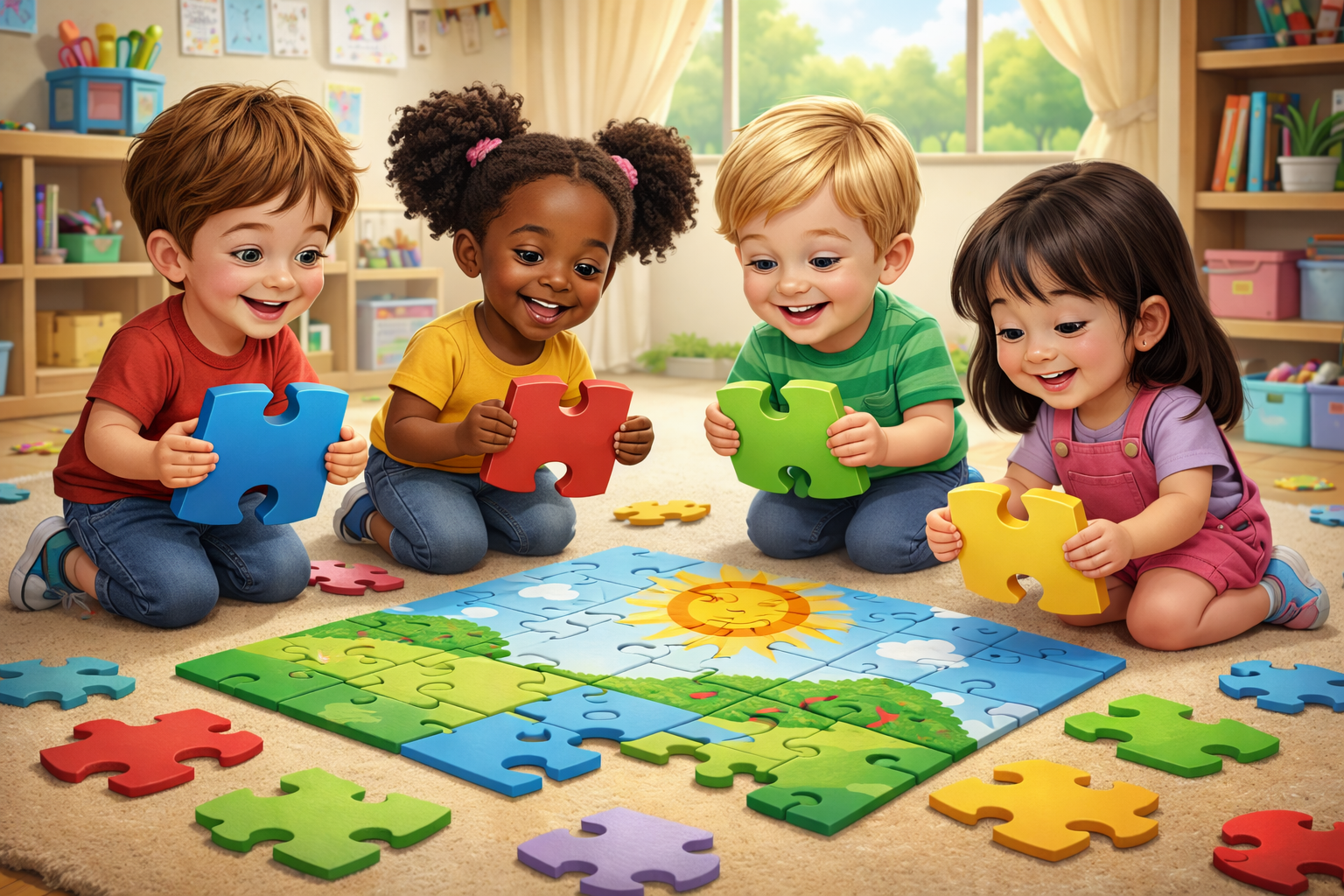 Board & Puzzle Toys for Brain Development with jigsaw puzzle problem-solving