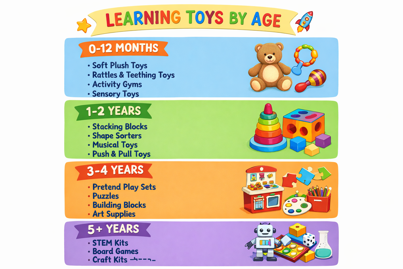 age-appropriate learning toys by age chart 0 to 10 years