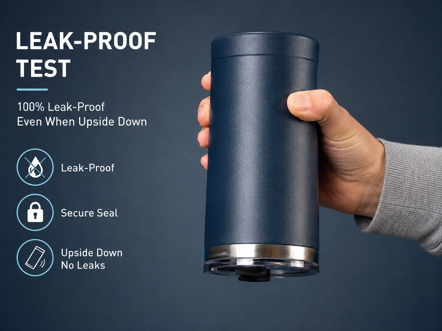 Leak-Proof Tumblers for School & Office upside-down leak test