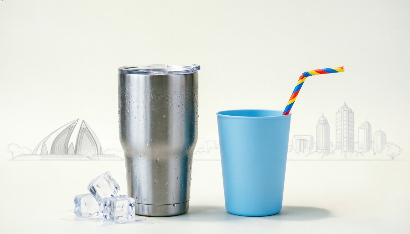 stainless steel vs plastic tumblers comparison in Pakistan