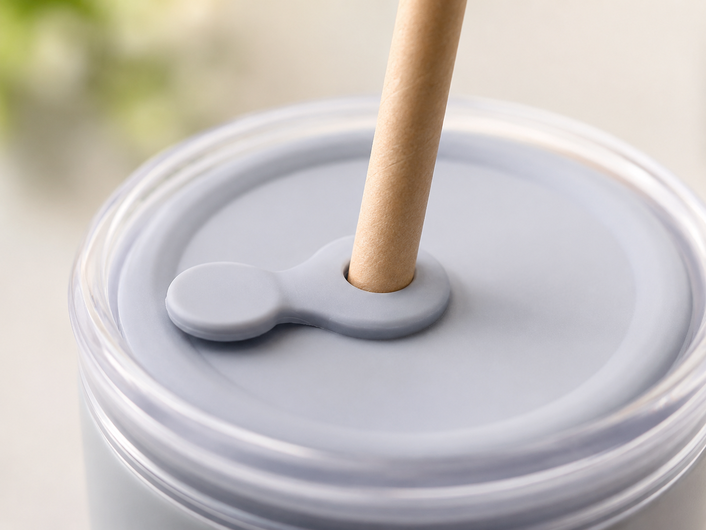 Silicone straw covers close-up on reusable straw