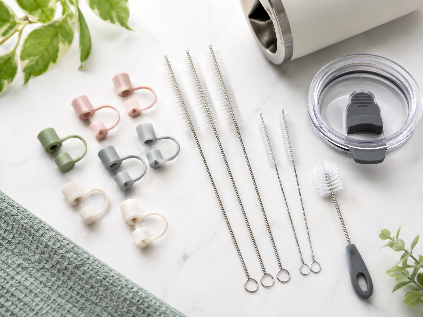 How to clean straw covers using a straw brush