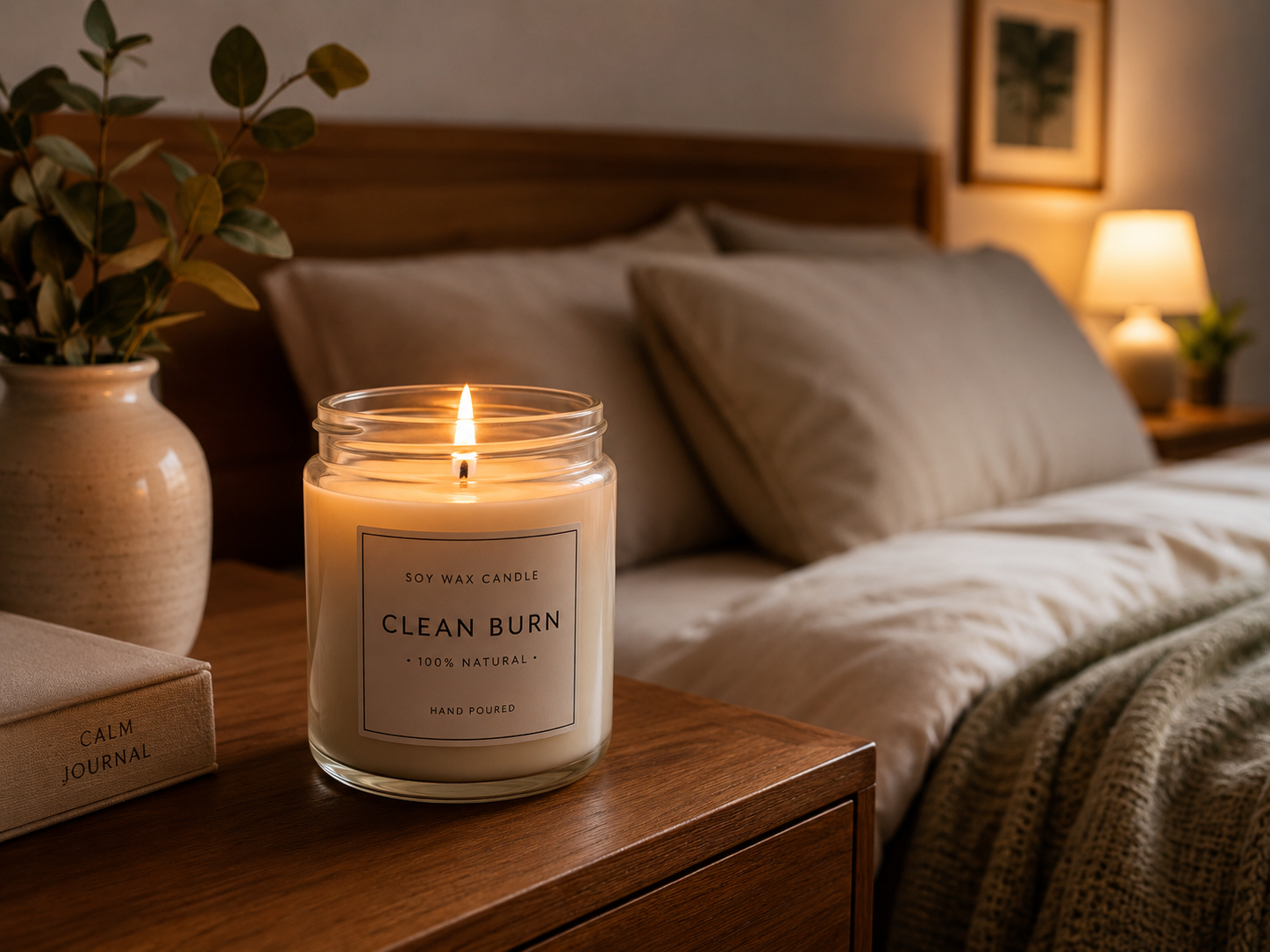 Soy Wax vs Paraffin Candles — soy candle clean burn in bedroom