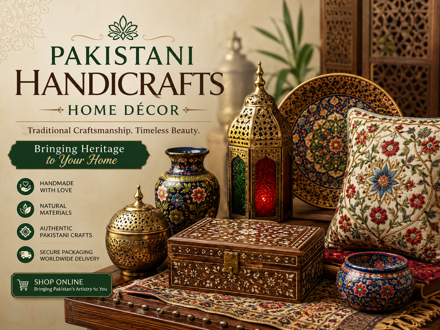 Pakistani handicrafts as Trending E-Commerce Products in Pakistan