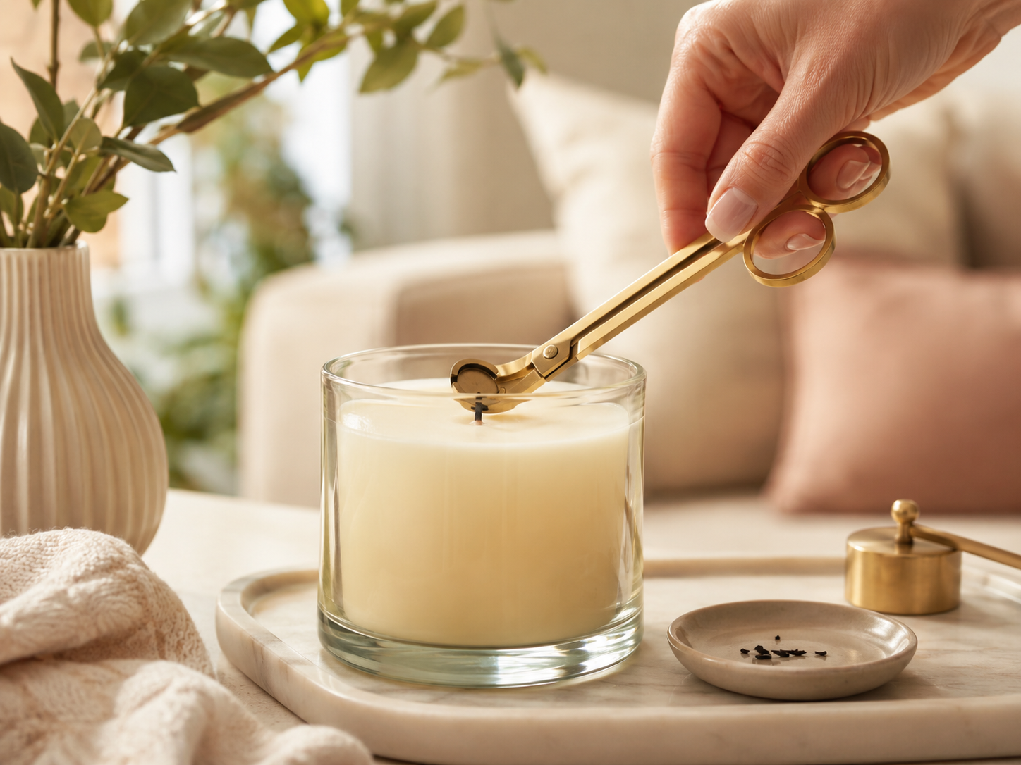 best scented candles for Pakistani homes wick trimming 1 quarter inch