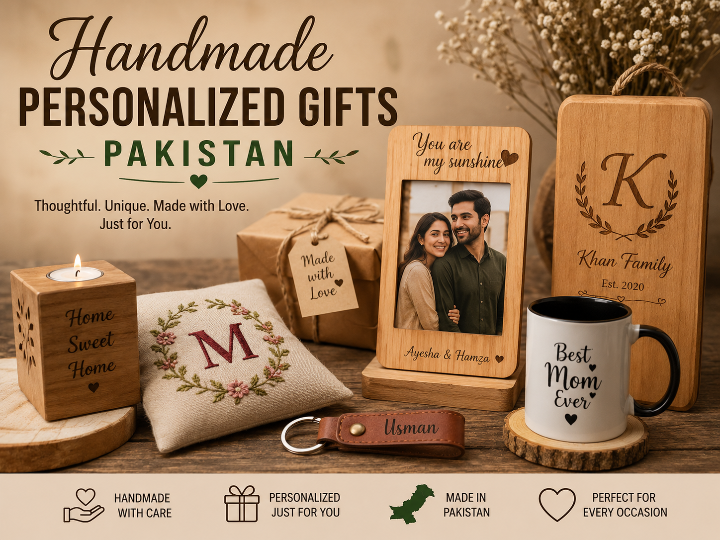 Handmade personalized gifts in Pakistan