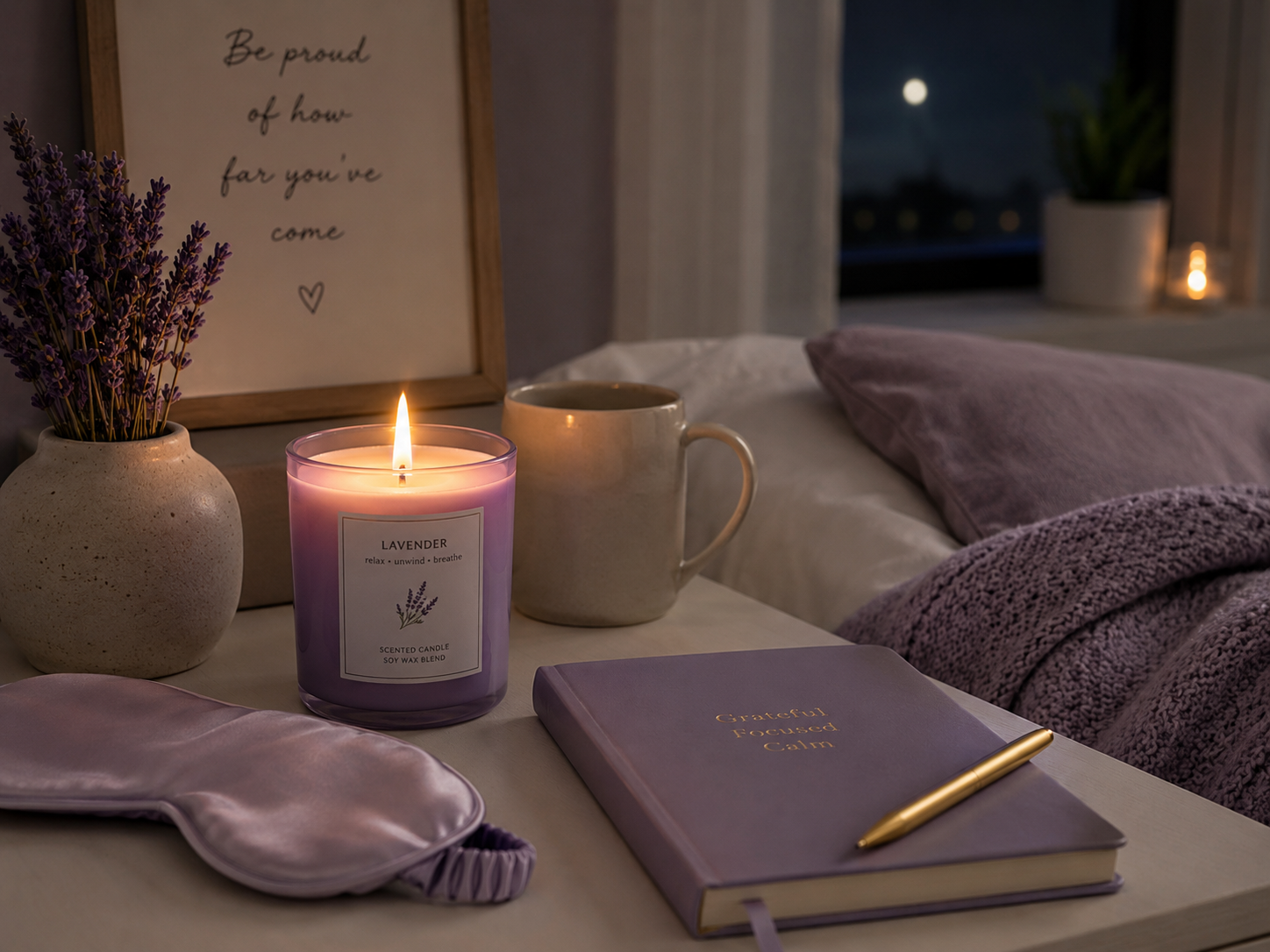 aromatherapy candles mental health benefits for better sleep with lavender