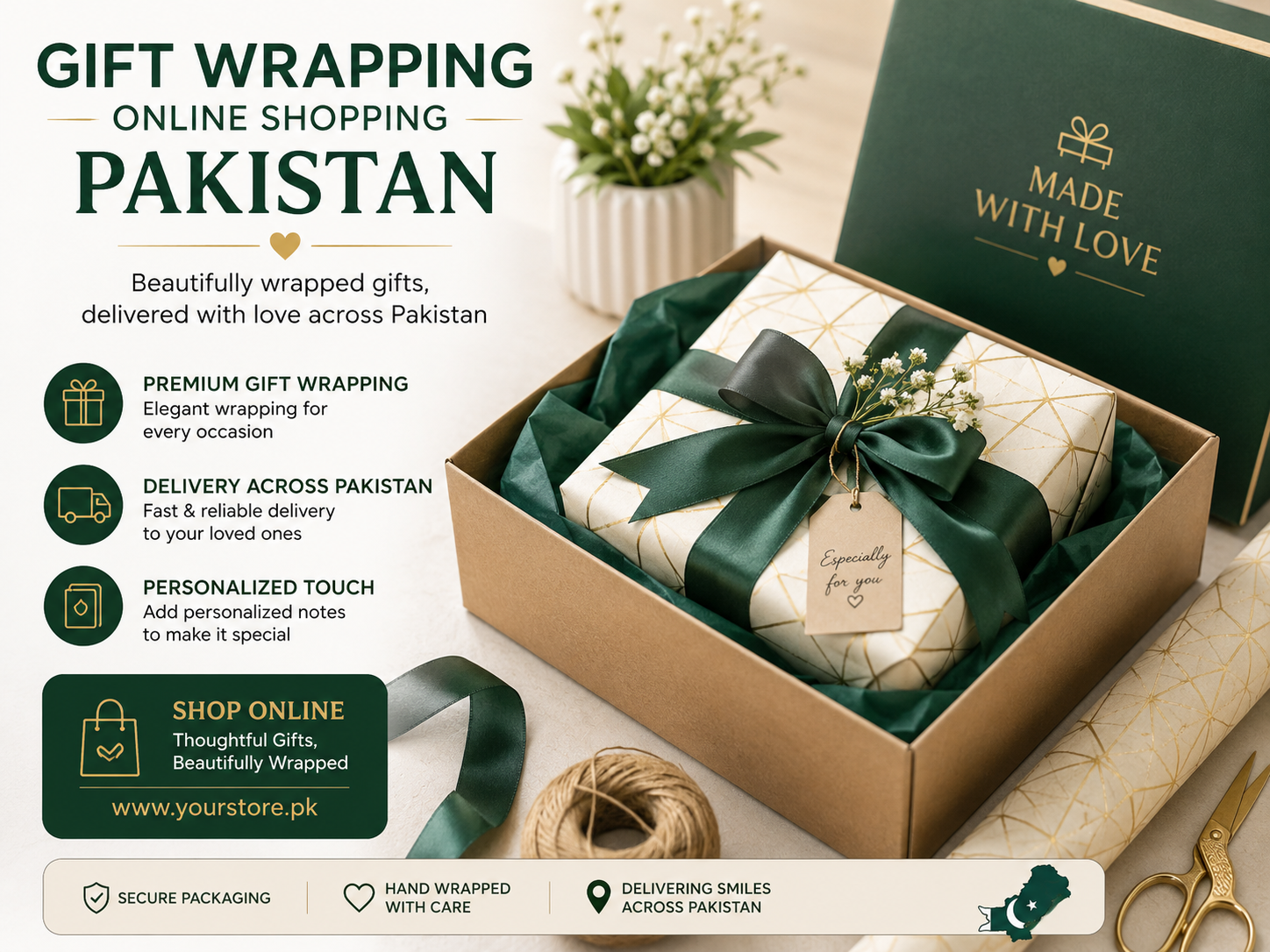 last-minute online gift shopping guide gift wrapping Pakistan
