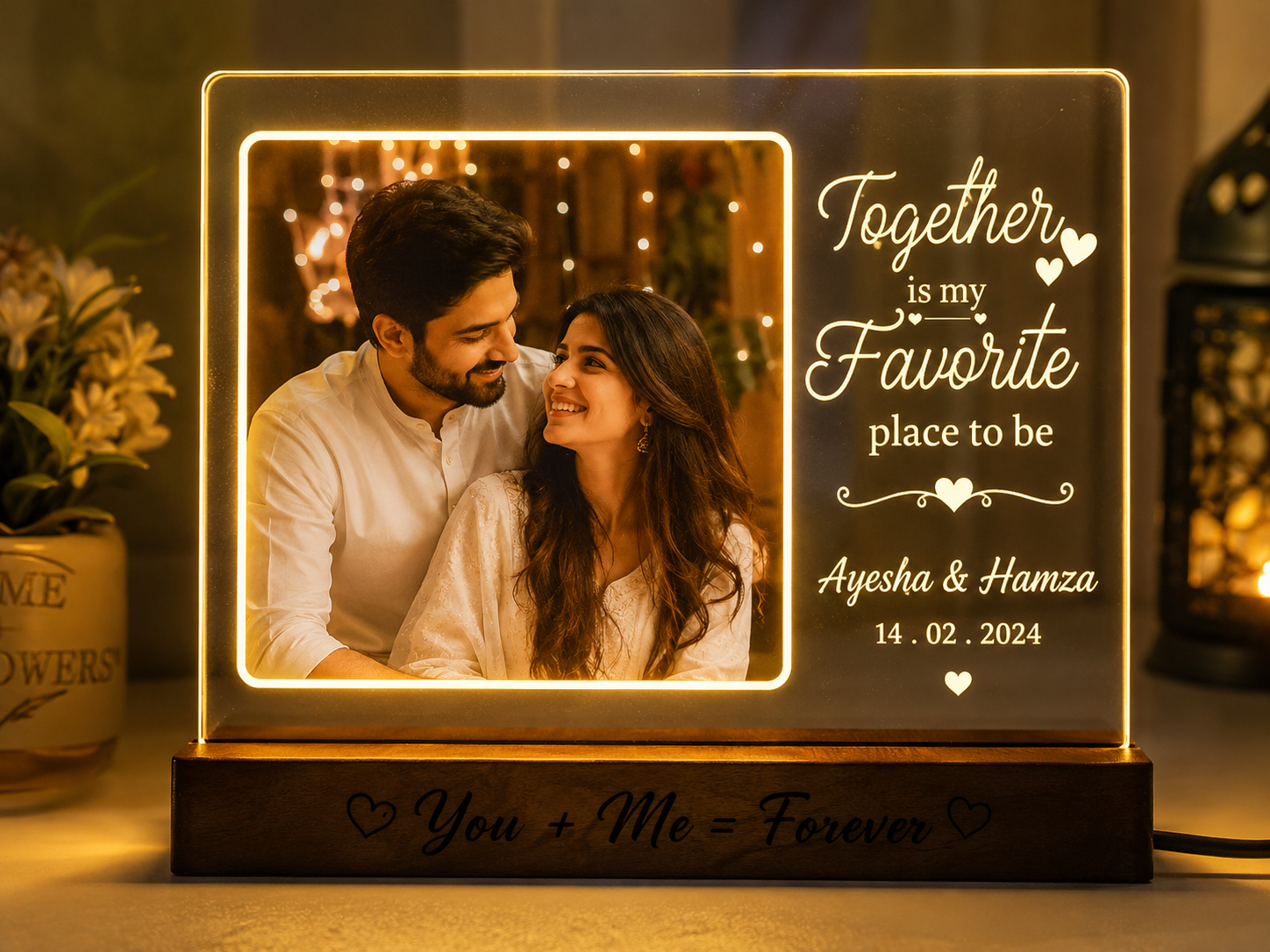 LED photo frame as part of Personalized Gift Trends in Pakistan
