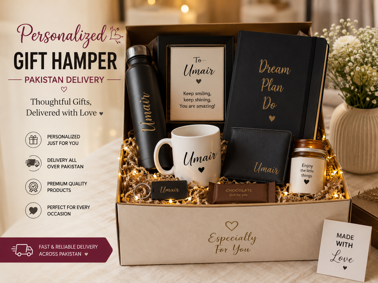 Ready-to-send hampers for Eid, birthdays and events