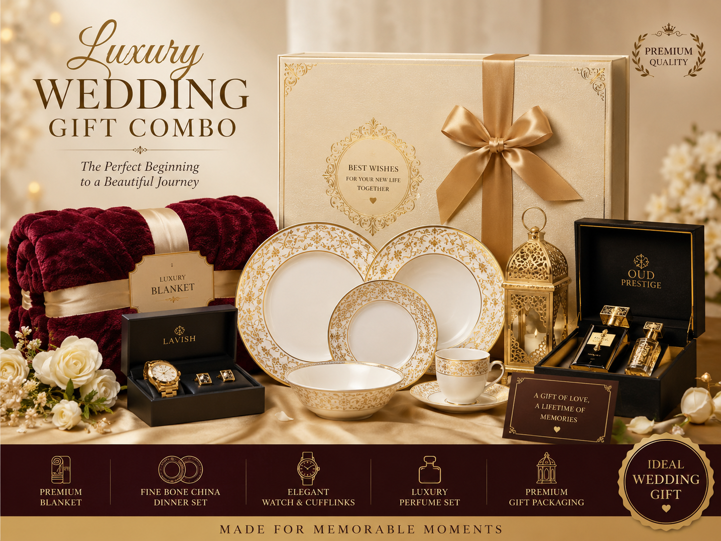 Affordable Luxury Gift Combos for weddings and engagements