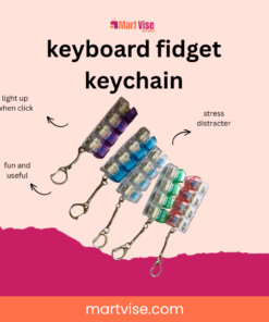Keyboard Fidget Keychain – Light Up Mini Keyboard Fidget Toy