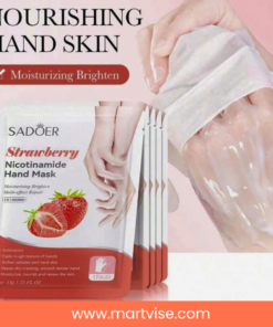 sadoer-strawberry-hand-mask-pakistan.jpg — Sadoer strawberry hand mask for moisturising and nourishing tired dry hands